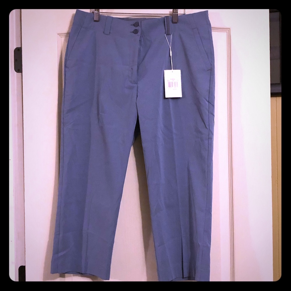 New Nike Golf Womens Pants cropped blue Dri-fit 12